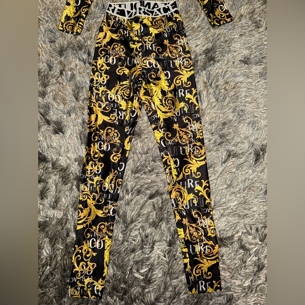 Versace Black And Gold Patterned Ensemble - image 3